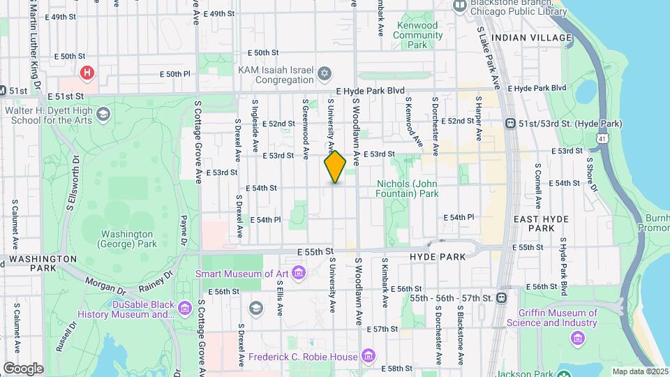 5401 S University Ave Map and Location Details