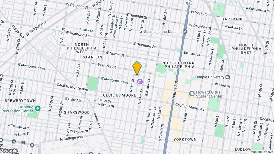 1822 N Bouvier St Mapa y Detalles de la Ubicación