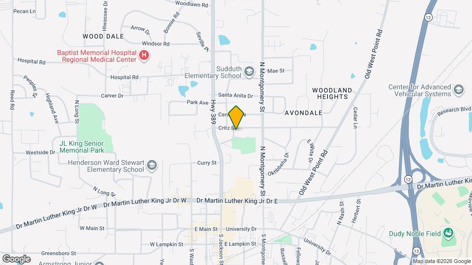 316 Critz St Map and Location Details