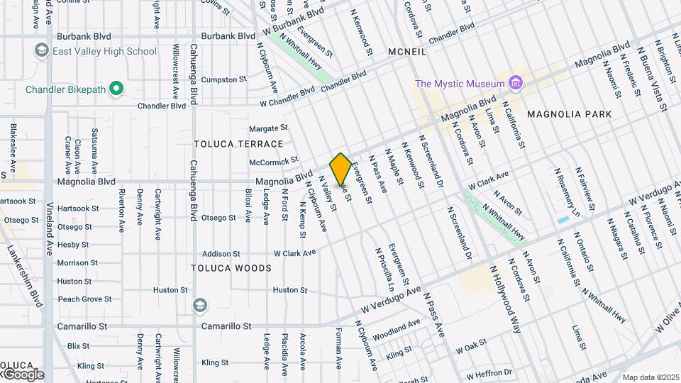 911 N Rose St-Unit -1 Map and Location Details