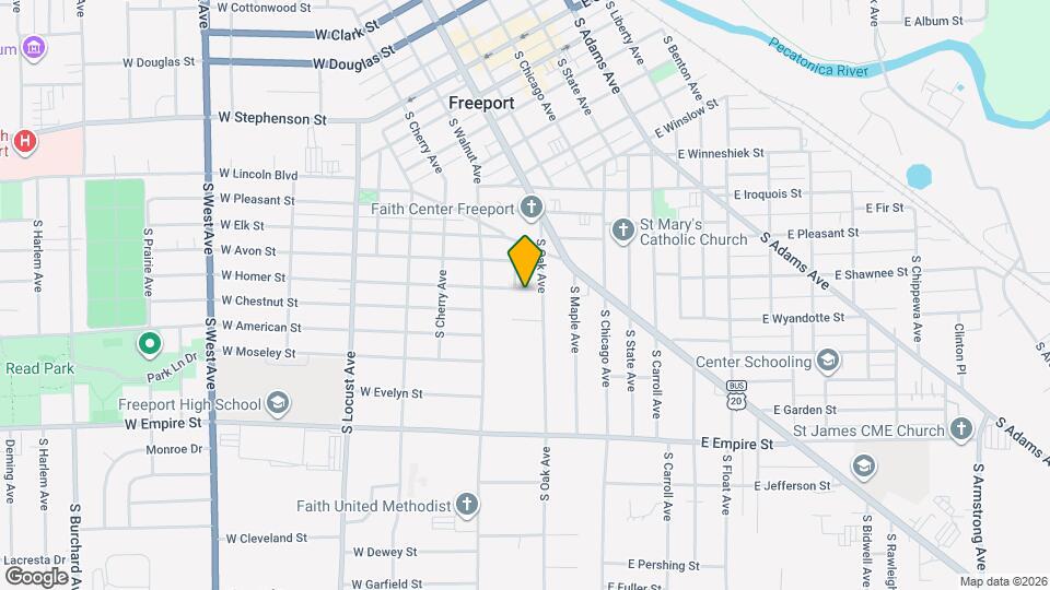 215 1/2 W Homer St Map and Location Details