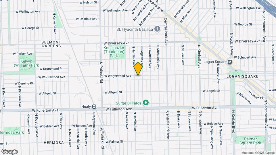 3747 W Wrightwood Ave Map and Location Details