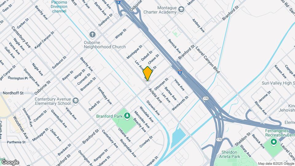 13163 Branford St Map and Location Details