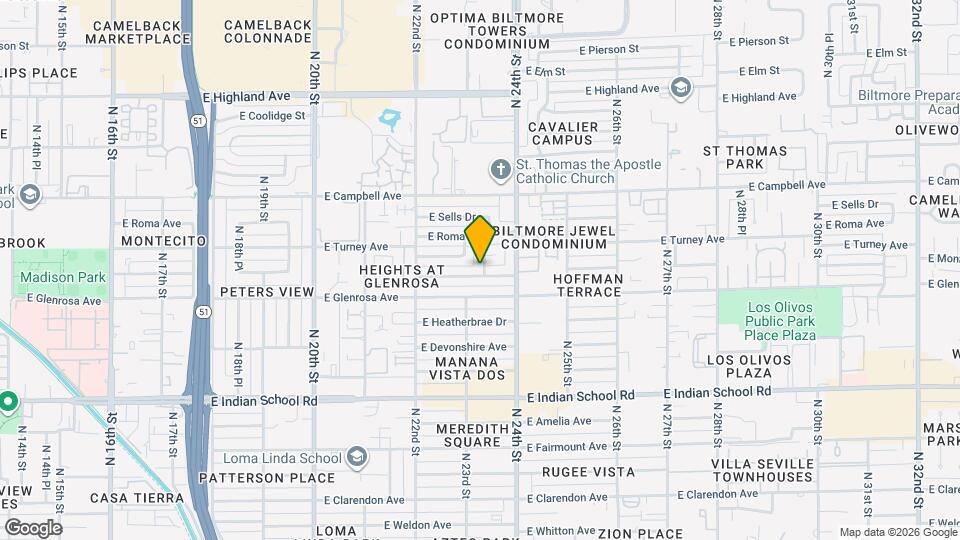 2314 E Montecito Ave Map and Location Details