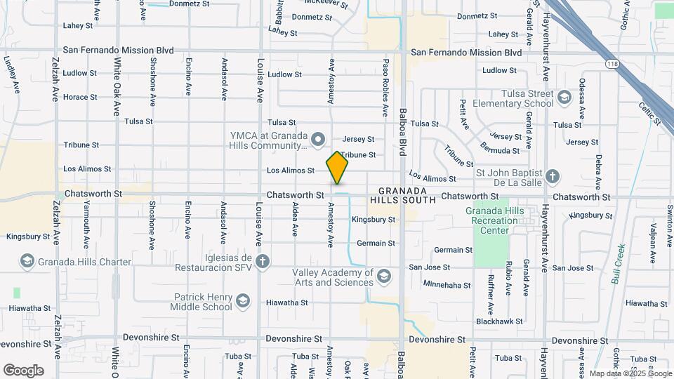 17123 Chatsworth St Map and Location Details