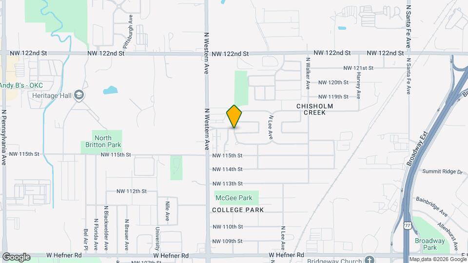 11723 N Francis Ave Map and Location Details