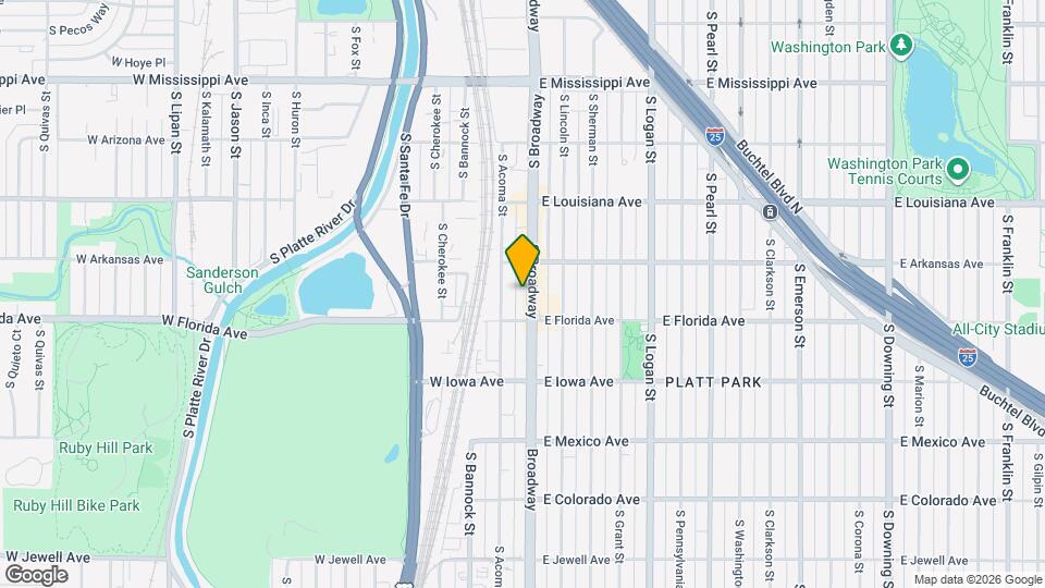 1447 S Broadway Map and Location Details