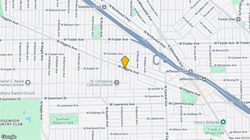 5825 W Higgins Ave Map and Location Details