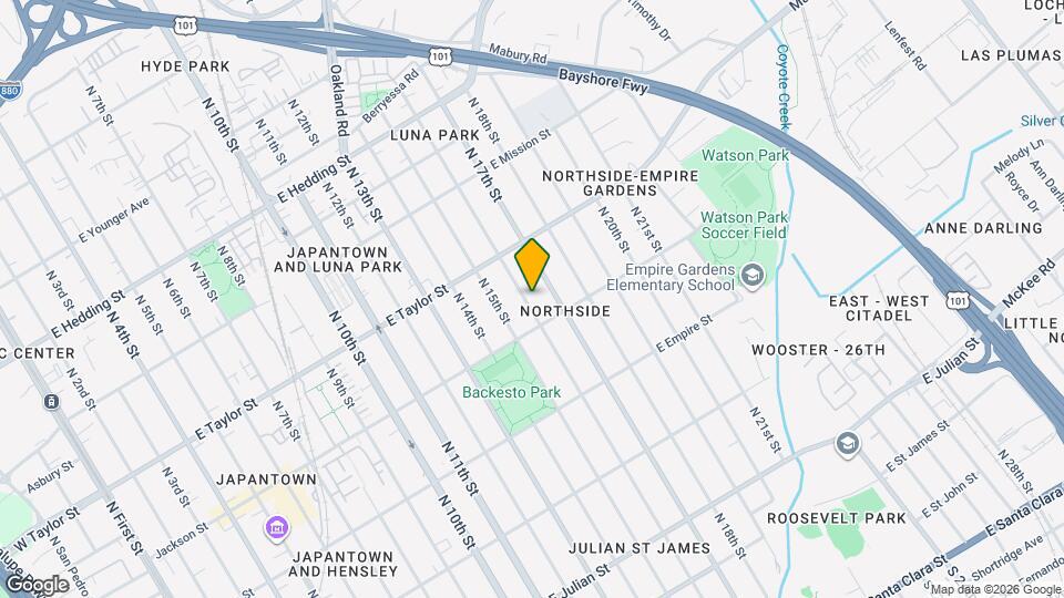 630 N 16th St Map and Location Details