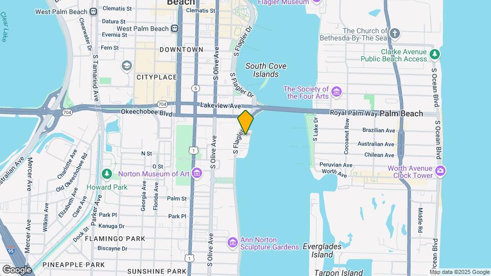 1100 S Flagler Dr Map and Location Details