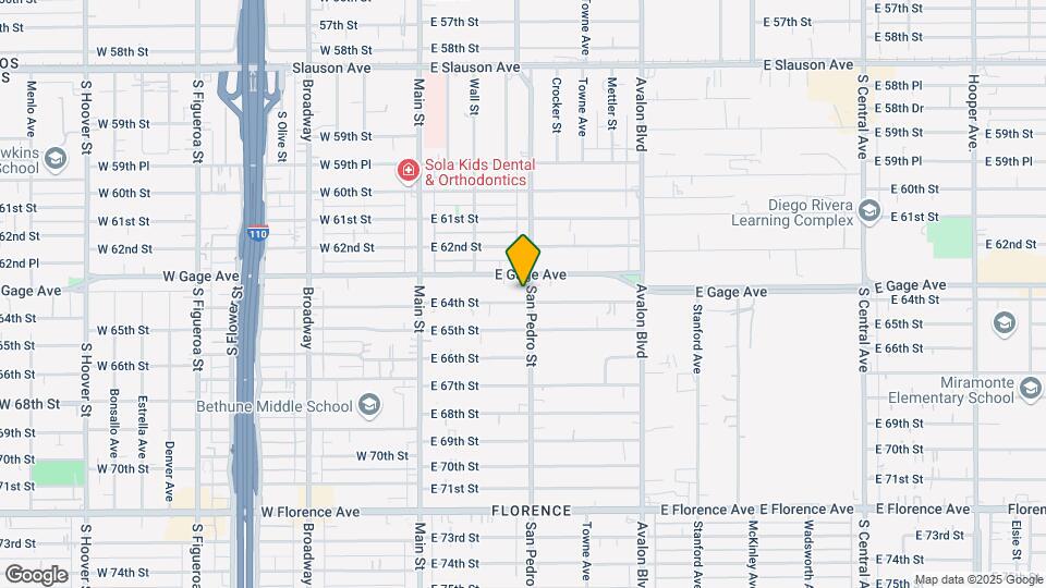 6323 S San Pedro St Mapa y Detalles de la Ubicación