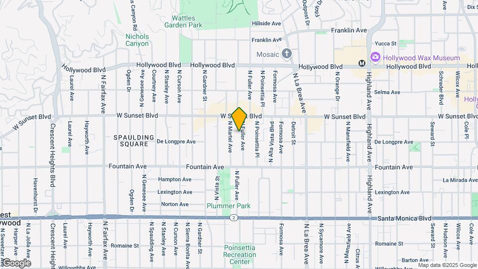 1427 North Fuller Ave Map and Location Details