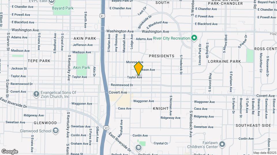 1422 Taylor Ave Map and Location Details