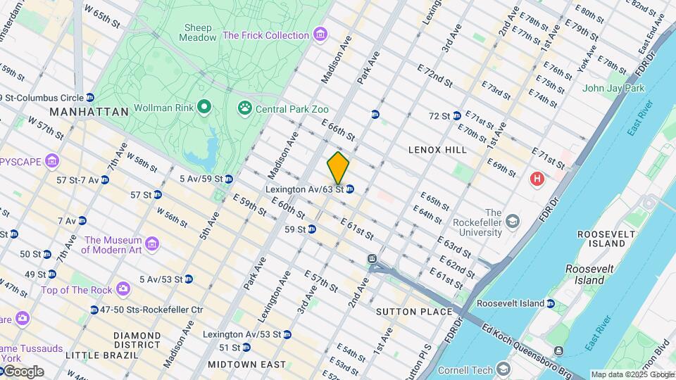 140 E 63rd St Map and Location Details