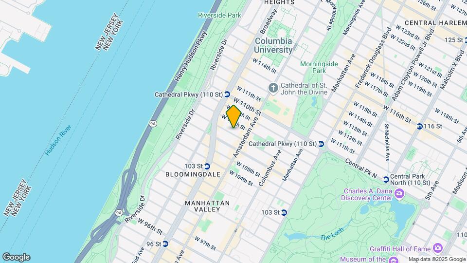 211 W 107th St Map and Location Details