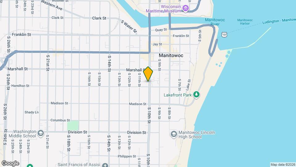 1132 S 10th St, Unit B Map and Location Details