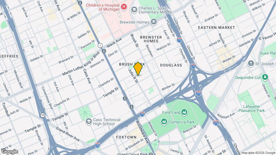 2820 John R St Map and Location Details