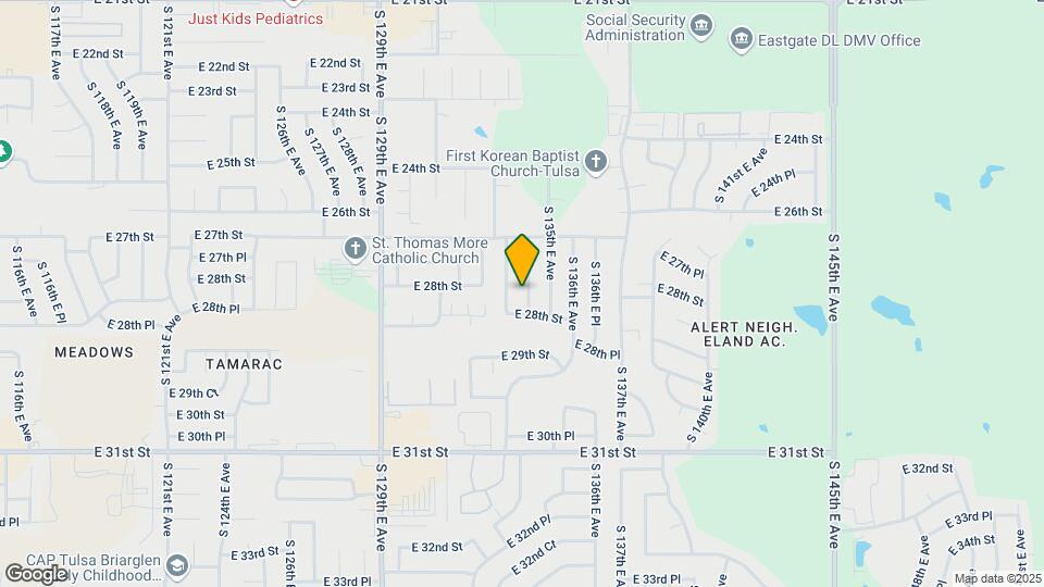 2748 S 134th E Ave Map and Location Details