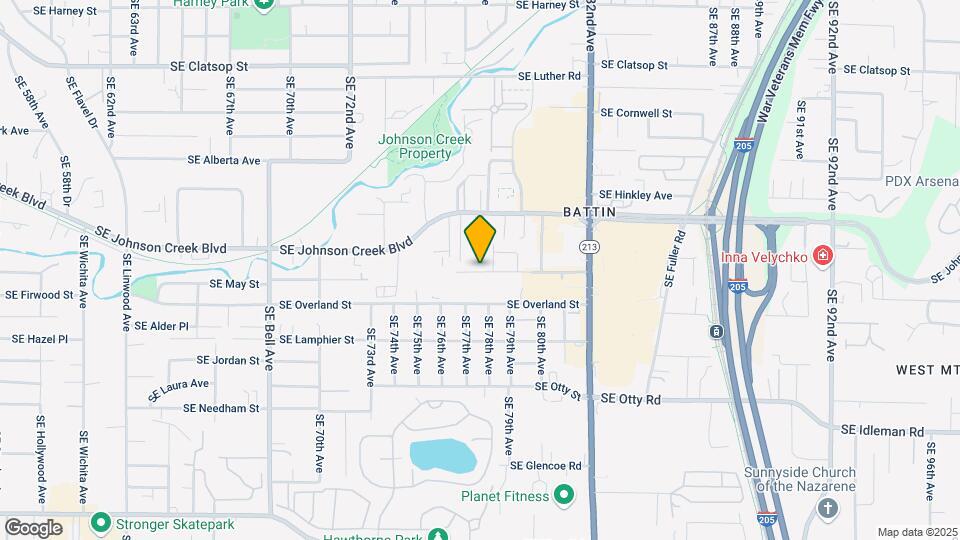 7619 SE Clackamas St Map and Location Details
