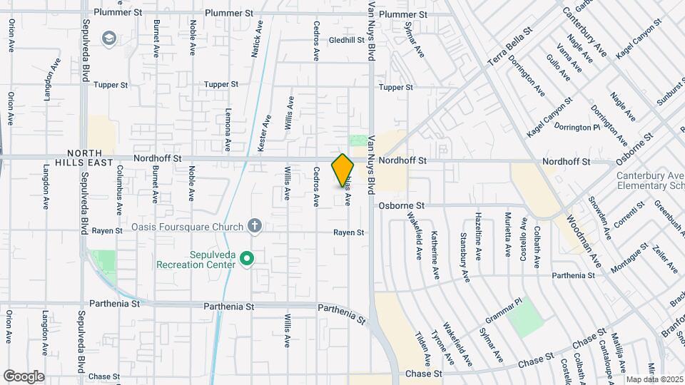 9027 Tobias Ave Mapa y Detalles de la Ubicación