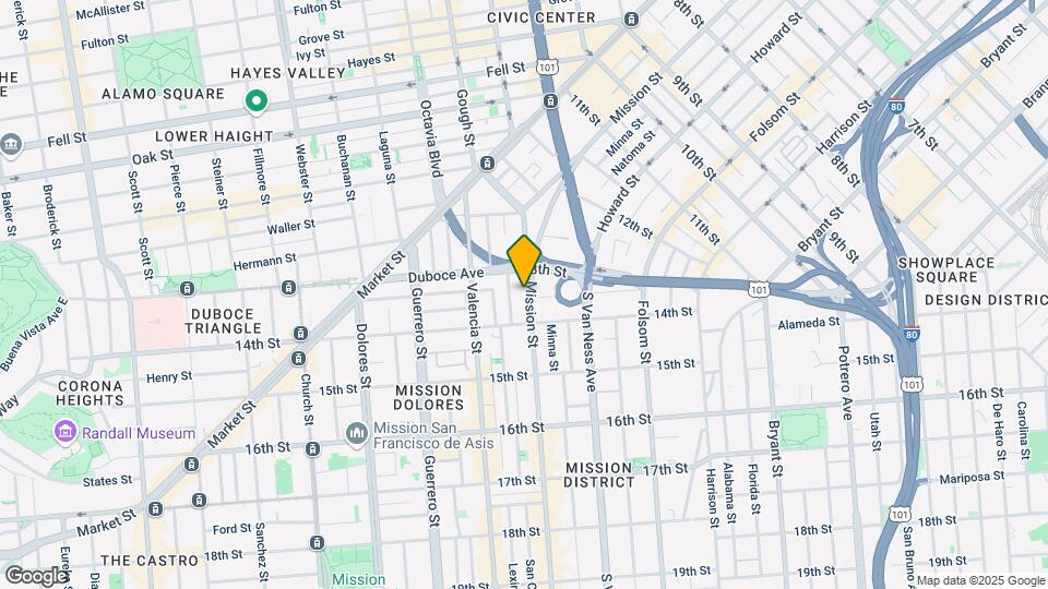 1742 Mission St Map and Location Details