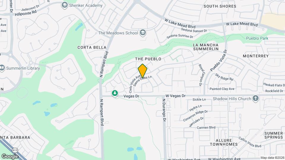 8533 Sierra Cima Ln Map and Location Details