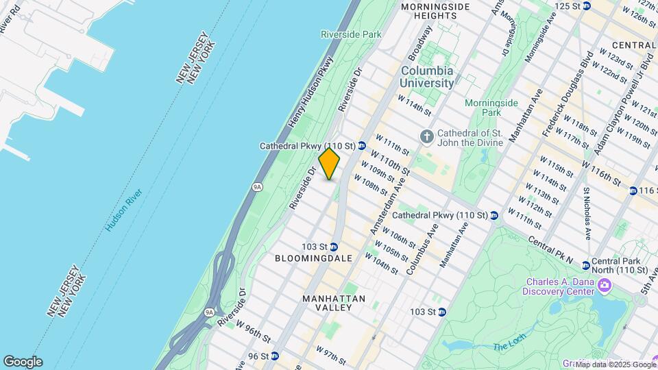 302 W 107th St-Unit -1A Map and Location Details