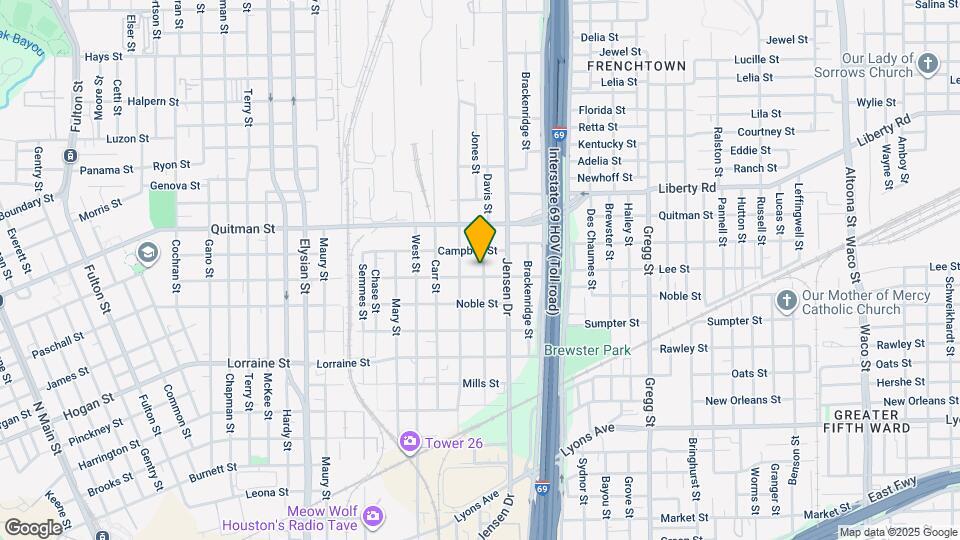 2205 Davis St Map and Location Details