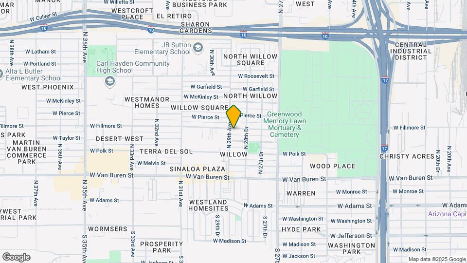 2845 W Fillmore St Map and Location Details