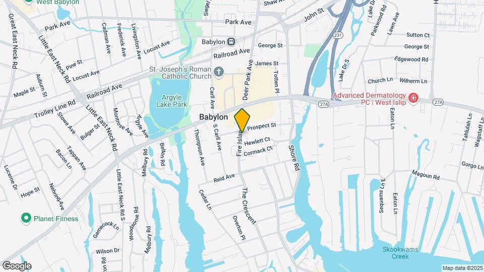 117 Fire Island Ave Map and Location Details