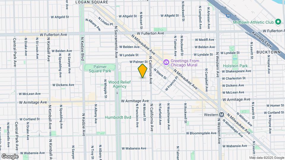 2103 N Mozart St Map and Location Details