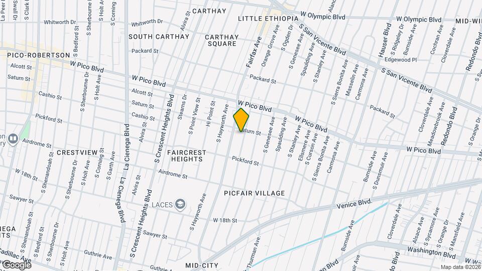 1513 S Orange Grove Ave Mapa y Detalles de la Ubicación