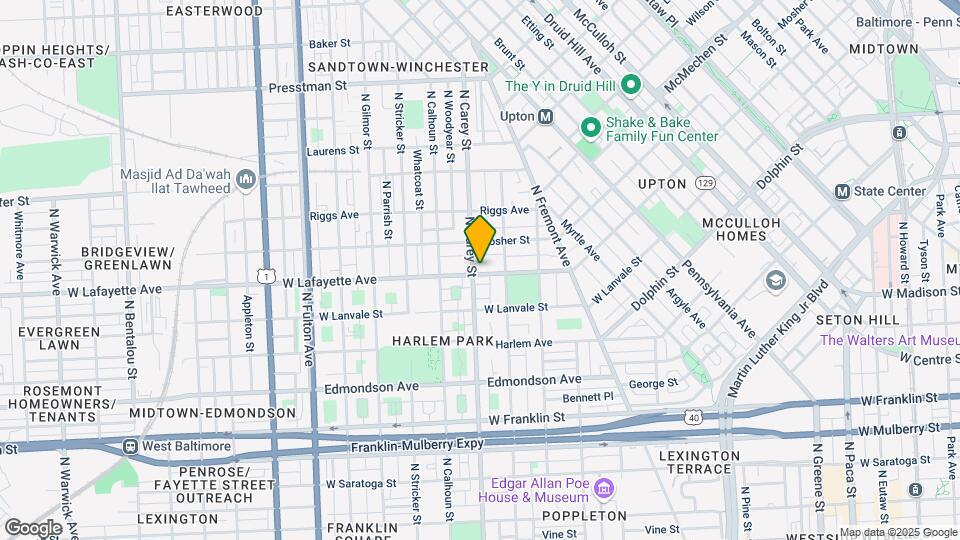 1232 W Lafayette Ave, Unit First Flr - Apartment Map and Location Details