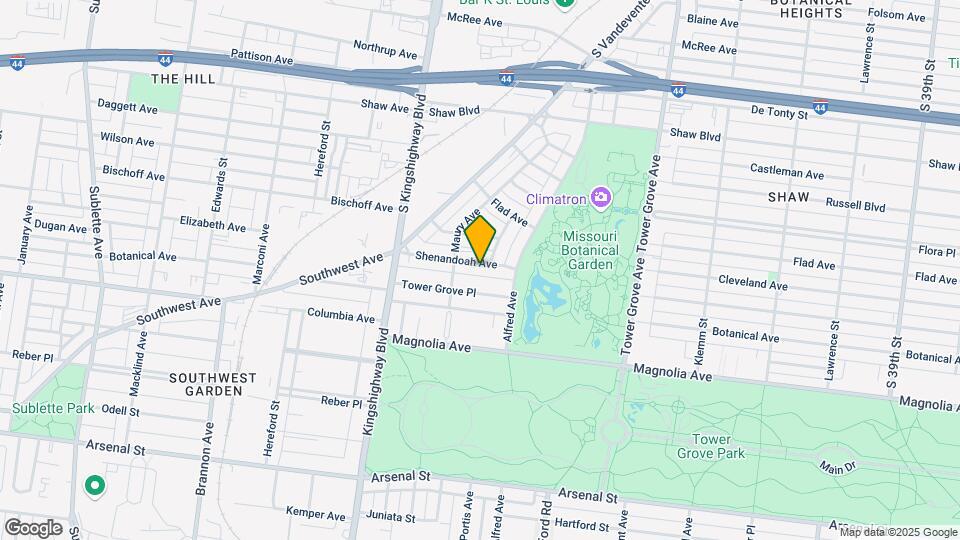 4536 Shenandoah Ave Map and Location Details