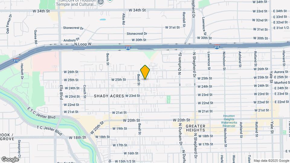 1042 W 25th St Map and Location Details
