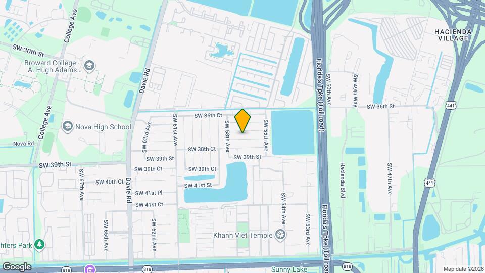 5721 SW 38th St Map and Location Details
