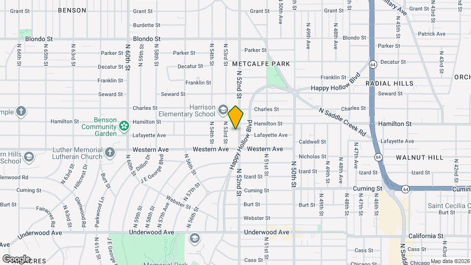 1308 N 52nd St Map and Location Details