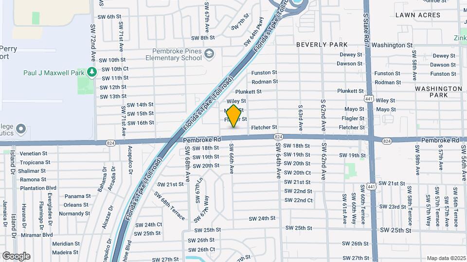 6524 Fletcher St Map and Location Details