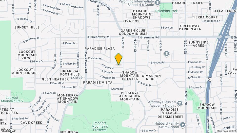 2632 E Hillery Dr Map and Location Details