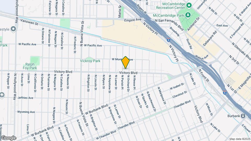 1813 W Victory Blvd Map and Location Details