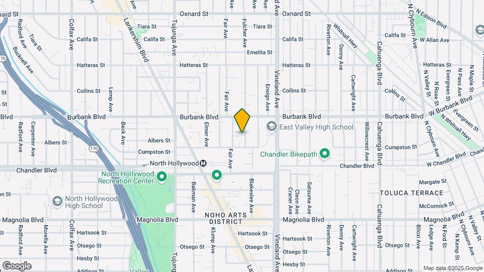 5529 Fulcher Ave Map and Location Details