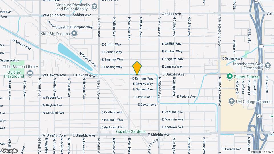 645 E Ramona Way Mapa y Detalles de la Ubicación