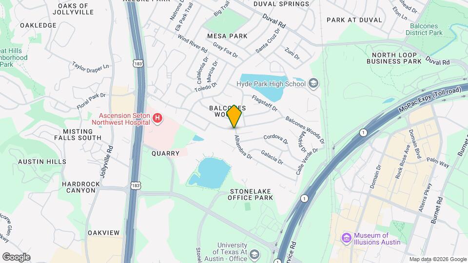 4301 Balcones Woods Dr Map and Location Details