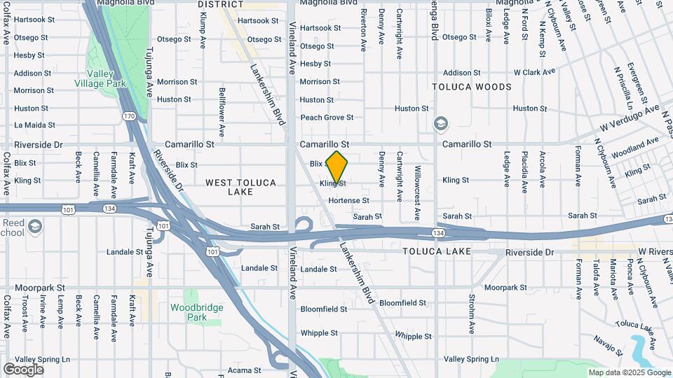 10850 Kling St Map and Location Details