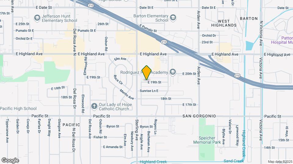 2042 E 19th St Map and Location Details