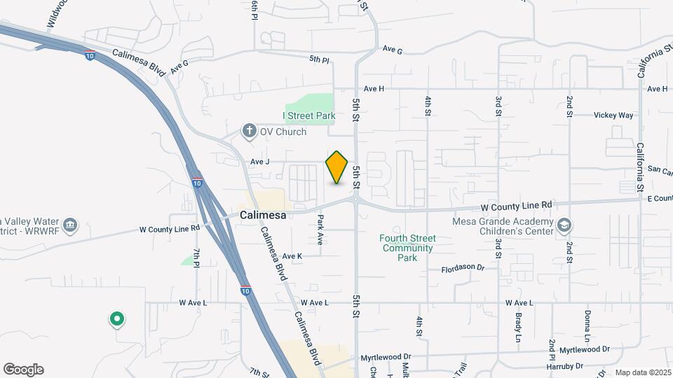 The Villas 55+ Yucaipa Map and Location Details