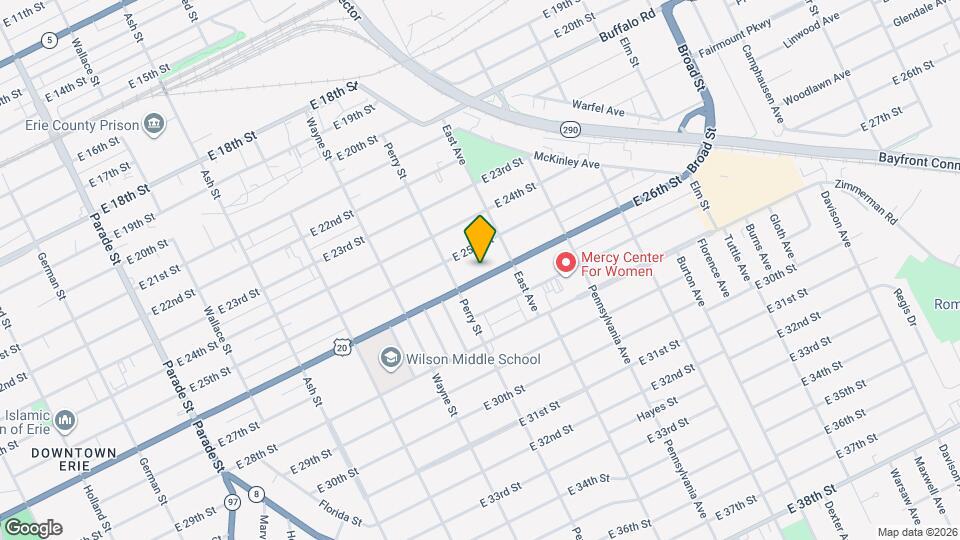 930 E 26th St, Unit 2nd Floor Map and Location Details