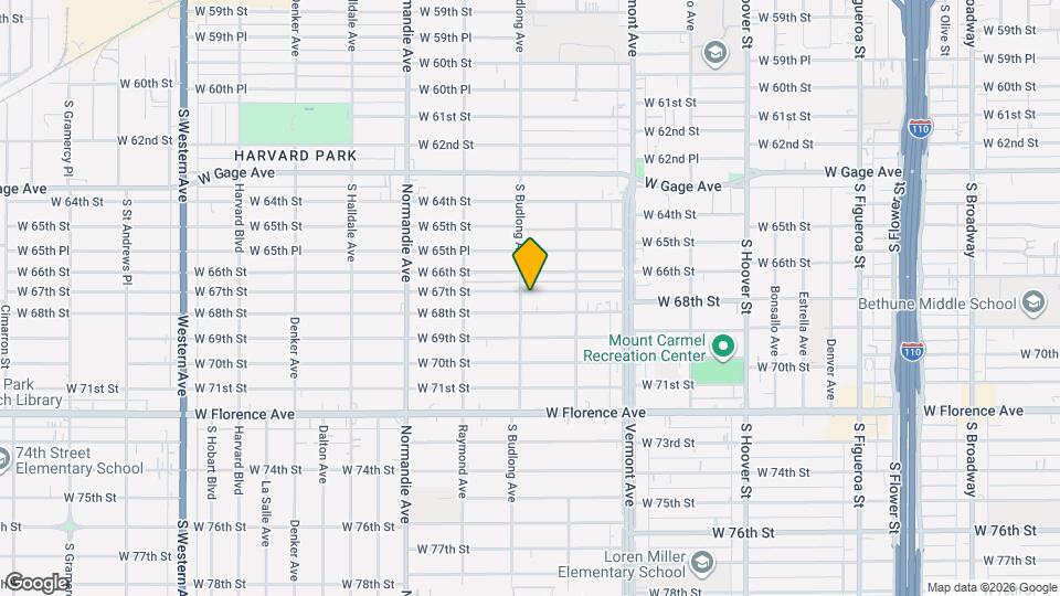 1154 W 67th St Mapa y Detalles de la Ubicación