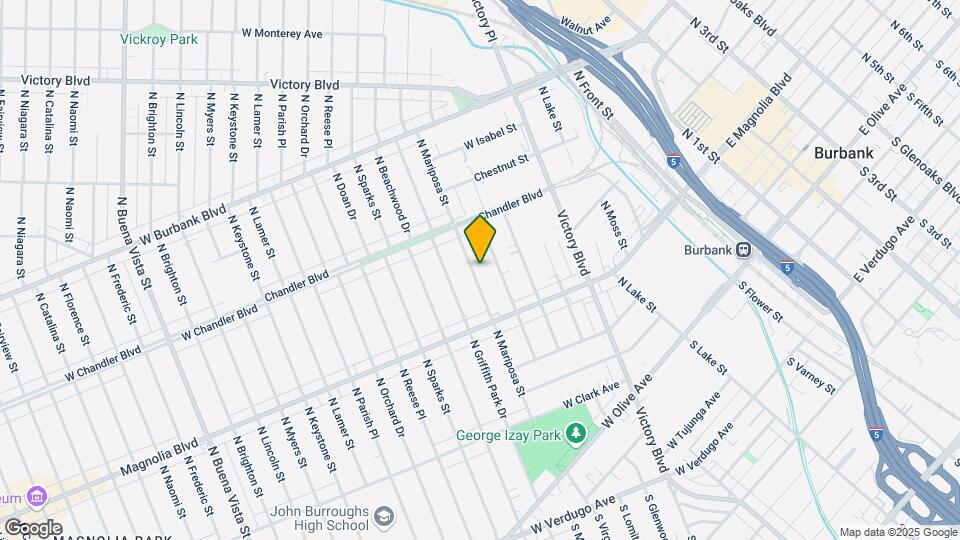 600 N Mariposa St Map and Location Details