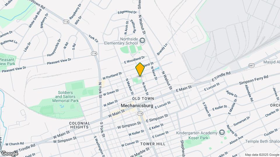 213 N Arch St, Unit First floor Map and Location Details